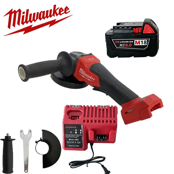 Milwaukee 2880-20 Cordless Angle Grinder, 8,500 RPM Brushless Grinding and Cutting Tool with RAPIDSTOP Brake, Paddle Switch and Adjustable Guard for Welding Shops, Steel Fabrication, Automotive Service