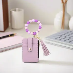 Trendy Lavender Wristlet Keychain Wallet | TikTok Made Me Buy It Pebbled Card Holder | Spring Fashion Essential#TikTokFinds #ViralTikTok #NeutralAccessories #LavenderWallet #BeadedWristlet #TikTokMadeMeBuyIt #EverydayCarry #WristletWallet #CardHolder