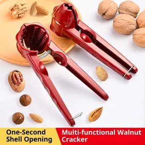 Heavy-Duty Nutcracker Tool with Non-Slip Handle - Multifunctional Walnut and Pecan Opener, Aluminum Shell Breaker for Nuts, Chestnuts, and Melon Seeds