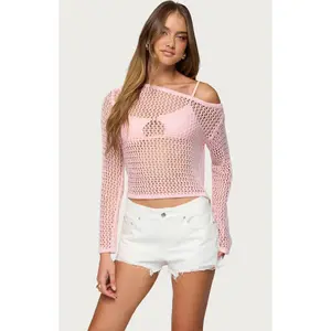 Edikted Women's Inara Off Shoulder Crochet Top