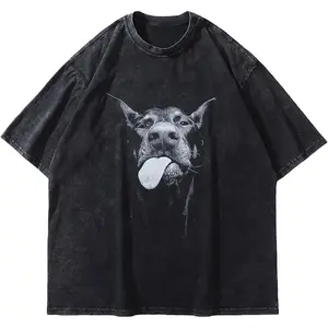 Men's Graphic Tees Shirt Unisex Cotton Oversized T-Shirt Short Sleeve Vintage Streetwear Casual Tee Top