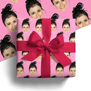 Funny Gift for Boyfriend, Custom Face Print Gift Wrapping Paper, Unique Personalized Birthday Wrap, Gift for Girlfriend, Fathers Day Gift Ideas, Graduation Gift