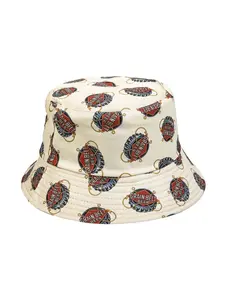 Unisex Letter Print Bucket Hat, Casual Retro Style, Loose-Fit Sun Protection Cap, Outdoor Leisure Accessory, All-Season Wear