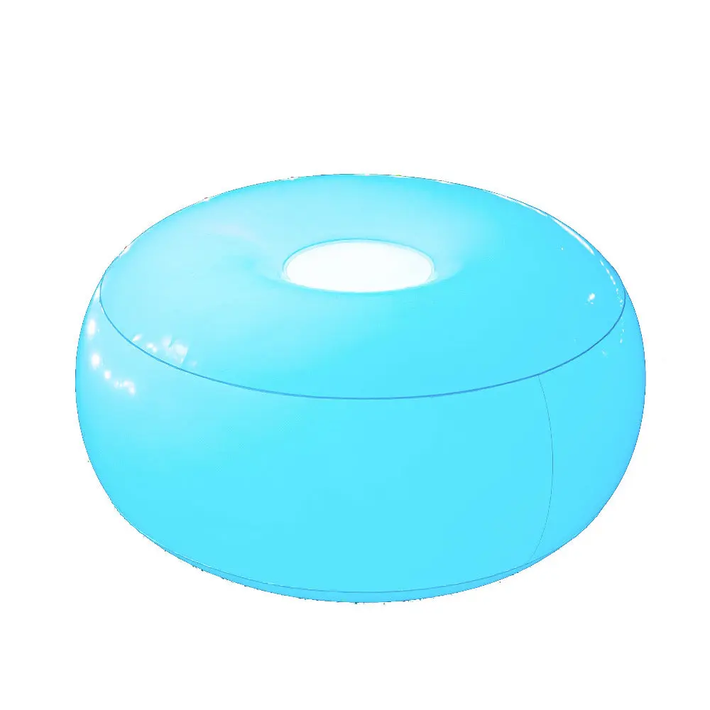 AIR CANDY Inflatable Color-Changing LED Ottoman Footrest - Extra-Tough PVC Vinyl, 120 Light Combinations, 200 lbs Weight Capacity, Patch Kit Included for Indoor/Outdoor Furniture Use