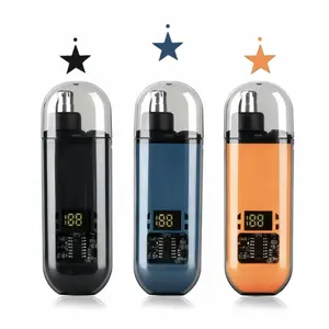 Nose Hair Trimmer for Men Women, Rechargeable Trimmer, Painless Eyebrow Facial Hair Shaver, LED Display Nose Clipper, Waterproof Dual Edge Blades Clipper for Easy Cleaning