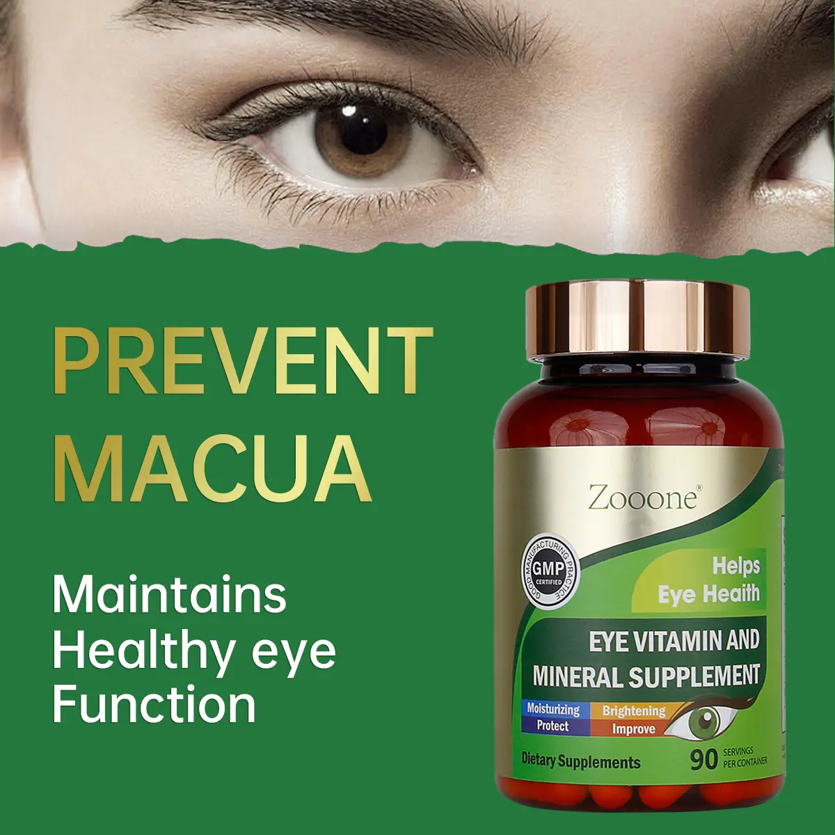 Zooone- Lutein 180 mg with Zeaxanthin to support eye health, 90 tablets LC06