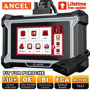 ANCEL DS160 OBD2 Scanner for Porsche, Full System Bidirectional Scan Tool with 30+ Reset for ABS/SRS/AT/Engine, ABS Bleeding, SAS/Oil Reset, Battery Match, AutoVIN, Lifetime Free Updates