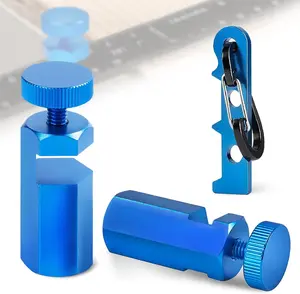 Precision Stair Gauges for Framing Square,  stair gauge Layout Tool with Carabiner & Holder, Metal Framing Square Stops for Circular /Stair Stringer/Rafter Layout, Framing Jip for Carpentry
