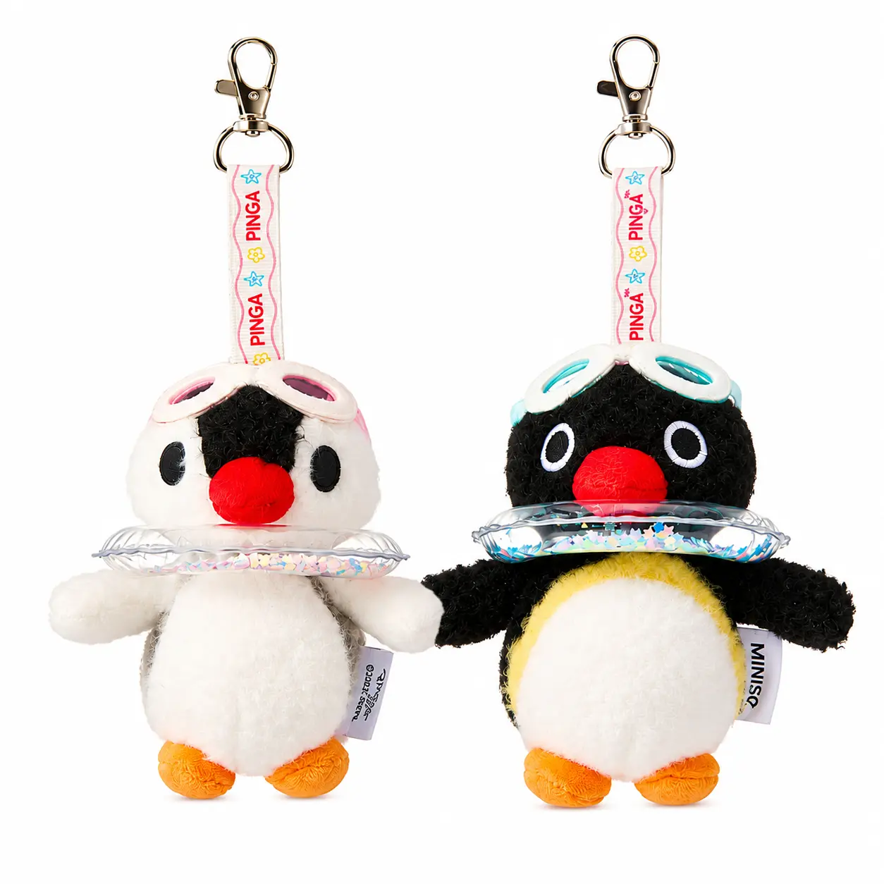 PINGU Cool Summer Series Shaker Charm, Cute Penguin Bag Keychain Accessory, Creative Surprise Gift, Back To School