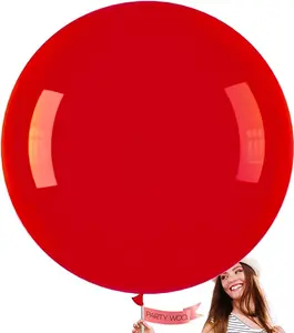 PartyWoo Red Balloons 4pcs 36 Inch Red Helium Balloons for Birthday Graduation Bachelorette Citizenship Firefighter Strawberry Anniversary Cherry Casino Movie Theme Party Decorations Red-Y57