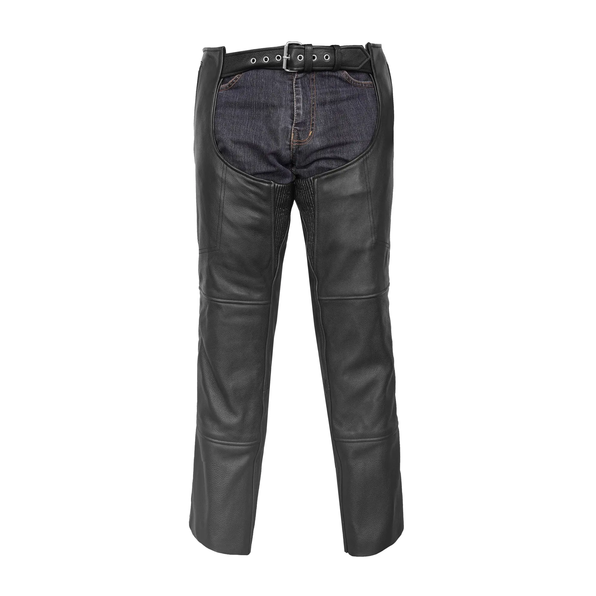 Buster™ Unisex Leather Motorcycle Chaps, All Seasons Protective Gear for Comfortable Riding in Hot or Cold Weather, Correct Size Option for Automotive & Motorcycle Use