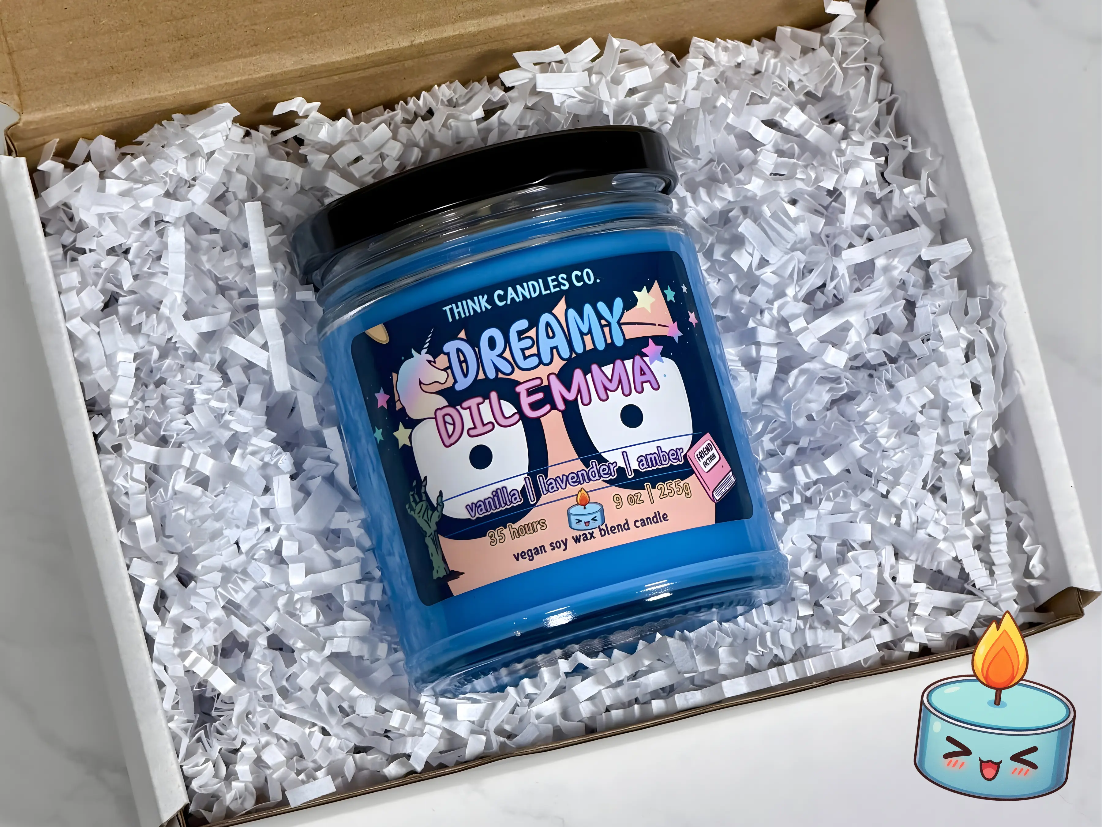 Dreamy Dilemma Candle | Bob's Burgers Inspired Candle | Hand Poured Vegan Wax Blend Candle | 9 oz, 4 oz, 2 oz Snap Bar