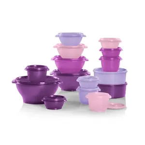 Tupperware 30pc (Set of 15) Heritage Food Storage Container Set Assorted Lavender: Dishwasher-Safe Polypropylene & Polyethylene