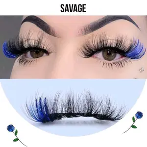 Savage Blue Glitter Lashes Eyelashes