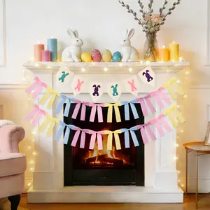 3 strings of Easter butterfly wreaths, Easter wreaths, suitable for decoration at festival parties, baby parties, etc., Easter decorations