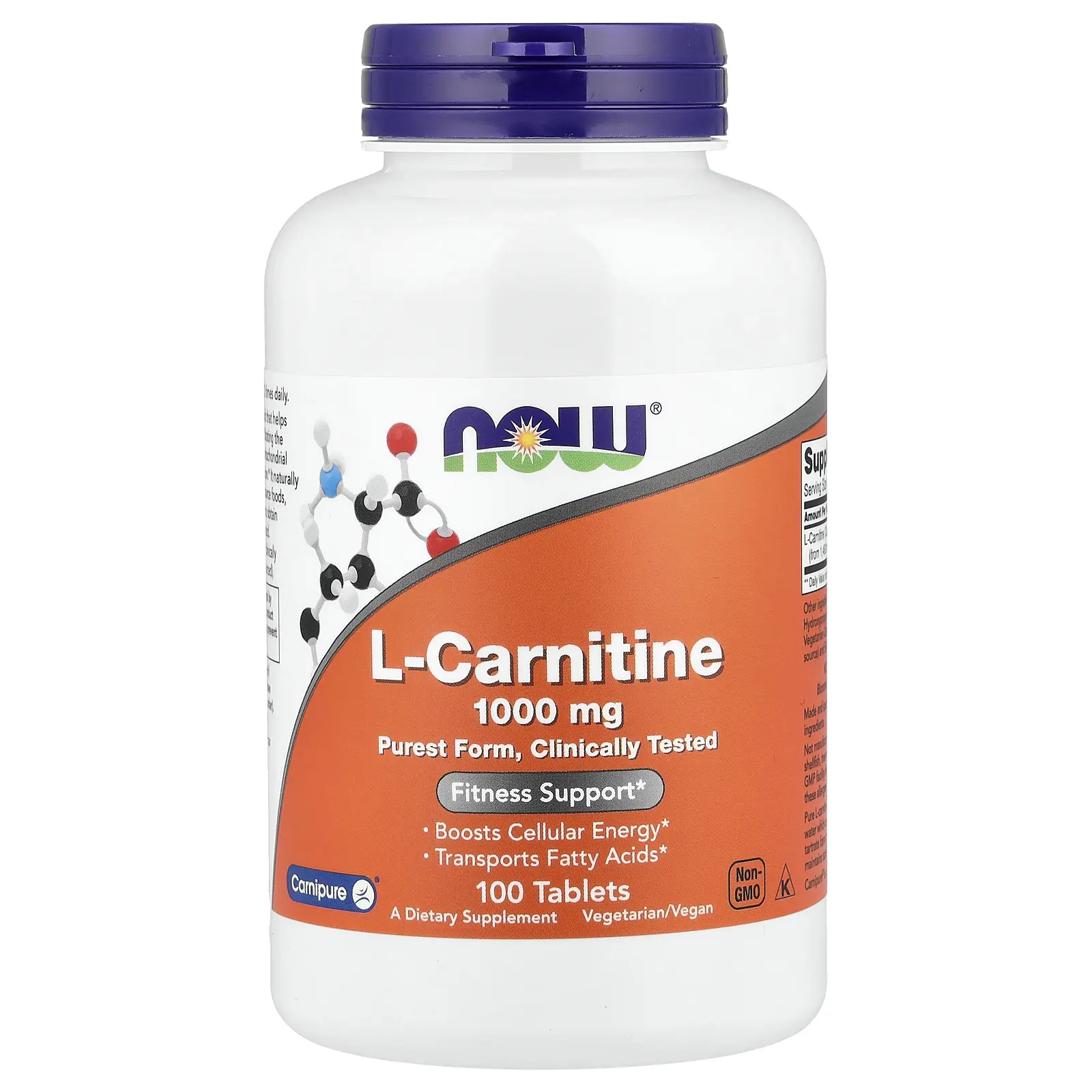NOW Foods L-Carnitine, 1,000 mg, 100 Tablets NOW Foods L-Carnitine, 1,000 mg, 100 Tablets
