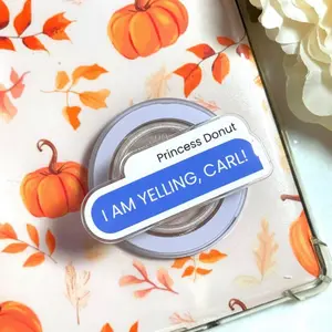 YOU WILL NOT BREAK ME Princess Donut Phone Grip, Aesthetic Dungeon Crawler Carl Magsafe Holder, Funny God Dammit Donut Griptok, Heroic LitRPG Fan Accessory, Unique Gift for Hardcore Readers