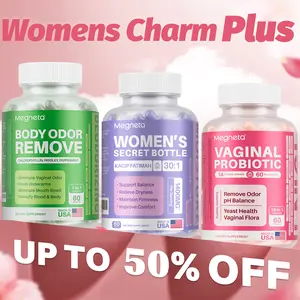 Megneta Women's Charm Power Pack - 180 Tablets - Body Odor Remove, Peppermint, Vitamin Supplement for Healthcare & Fitness