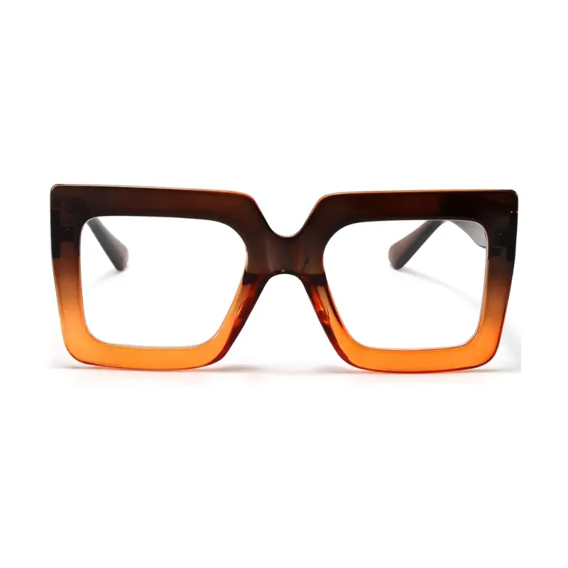 Eyeglass Frames - Simple Design with Orange Gradient Finish