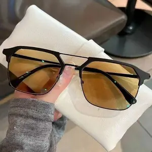 Unisex Intelligent Photochromic Glasses Fashion Luxury Square Frame Near Sight Myopia Eyeglasses Men Women Minus Diopters -6.0
