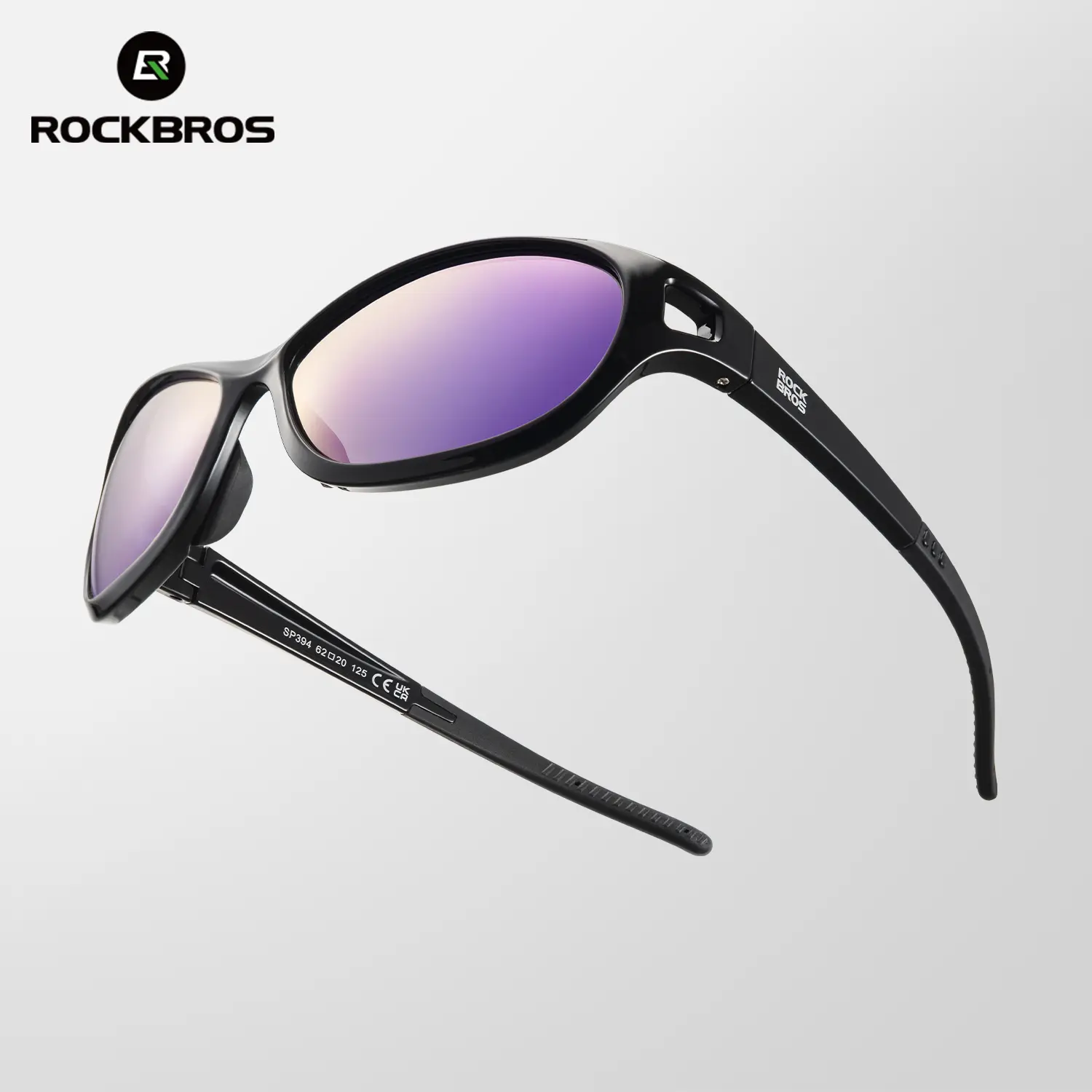 ROCKBROS Sports Biking Sunglasses, Wraparound TR90 Lightweight Bike Frame Glasses with Polarized UV400 Lenses for Cycling, Lightweight Sports Shades