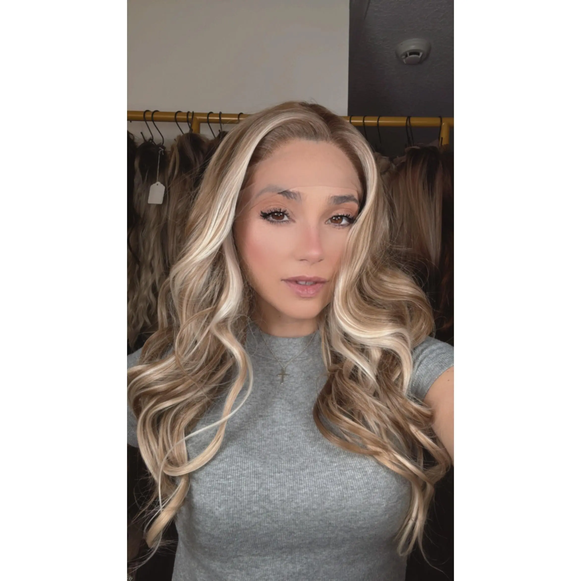 EllaRae | Skylar Wig | Lace Front Mixed Blonde Midlength Curly Wig