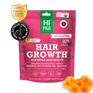 HiPlus Women's Balance Hair Growth Gummies Supplements, For Thicker, Fuller Hair, Nourishes Thinning & Loss, With Proprietary Collagen Complex,  Clinically Proven for Visibly Thicker Hair and Scalp Coverage, Dermatologist Recommended 90 Feminine Gummies