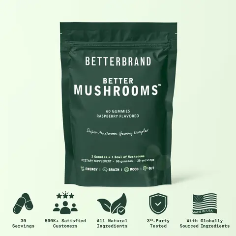 Betterbrand BetterMushrooms Healthcare Supplement Edible Fitness Dietary Natural Antioxidant Immune Support