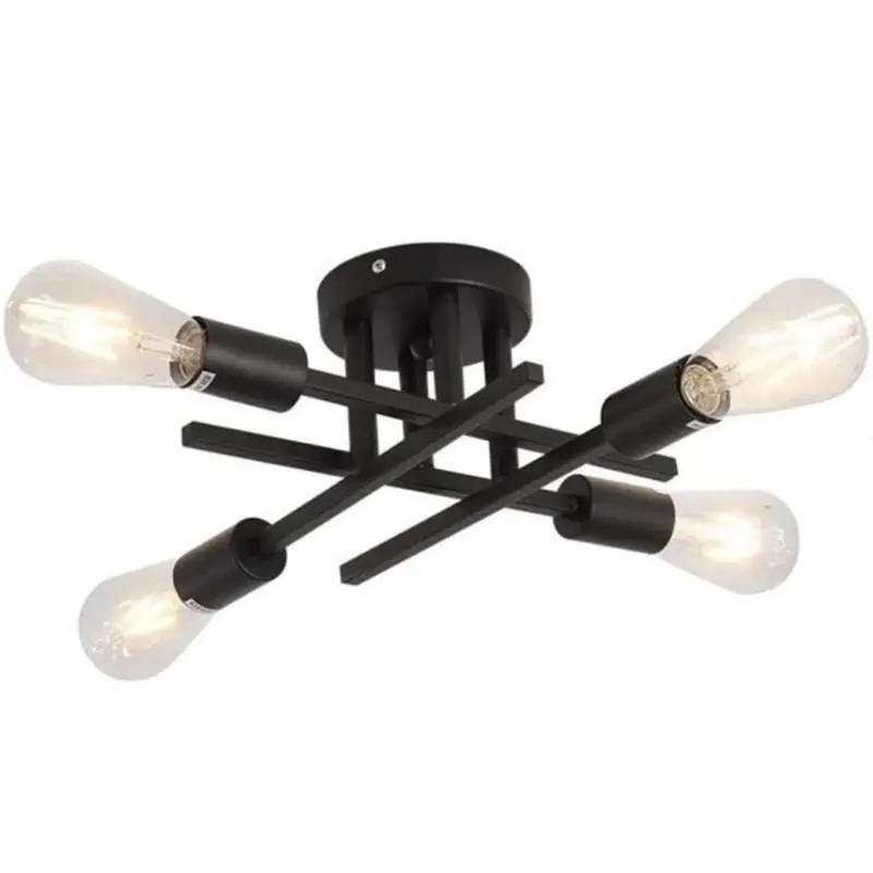Modern Satellite Semi-embedded Ceiling Light Fixture, 4-lamp Ceiling Mounted Ceiling Light, E27 Socket Ceiling Light for Bedroom, Kitchen, Living Room, Restaurant