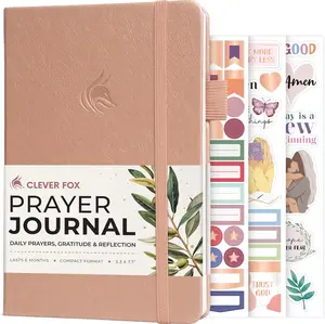 Clever Fox Prayer Journal – Daily Devotional & Gratitude Notebook – Religious Planner & Gods Book – Faith Based Gifts & Accessories (Rose Gold)