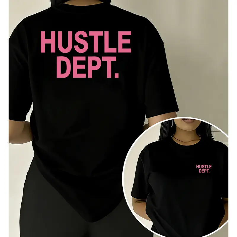 Hustle Dept. Women's Cotton Round Neck T-Shirt - Bold Graphic, Relaxed Fit Streetwear Top
