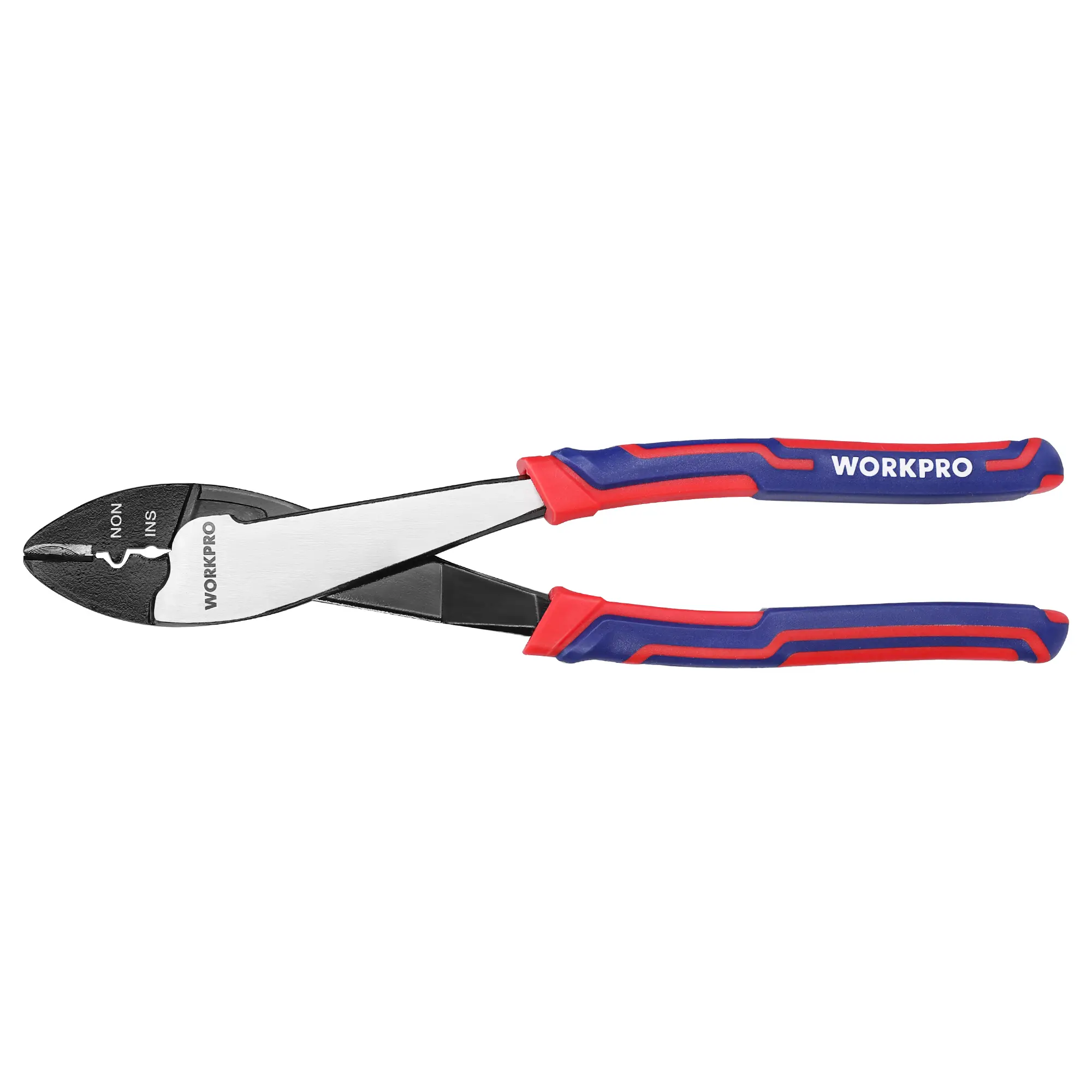 #backtoschool WORKPRO 9.5" Wire Cutter/Crimper, Wire Crimping/Cutting Tool for 10-22 AWG Terminals and Connectors, Designed for Insulated and Non-Insulated Connections