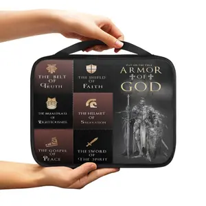 Durable Polyester-based Bible Cover Portable Storage Box, 1 Count Zipper Closure Storage Bag, Ideal Gift, Portable Church Box, Space Saving Bags