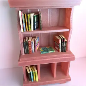 Mini Wood-Look 3-Shelf Bookcase, Home Decor & Storage Solution for Mini Books, Collectibles, Bookish Things, Book Accessories (Available in Various Colors)