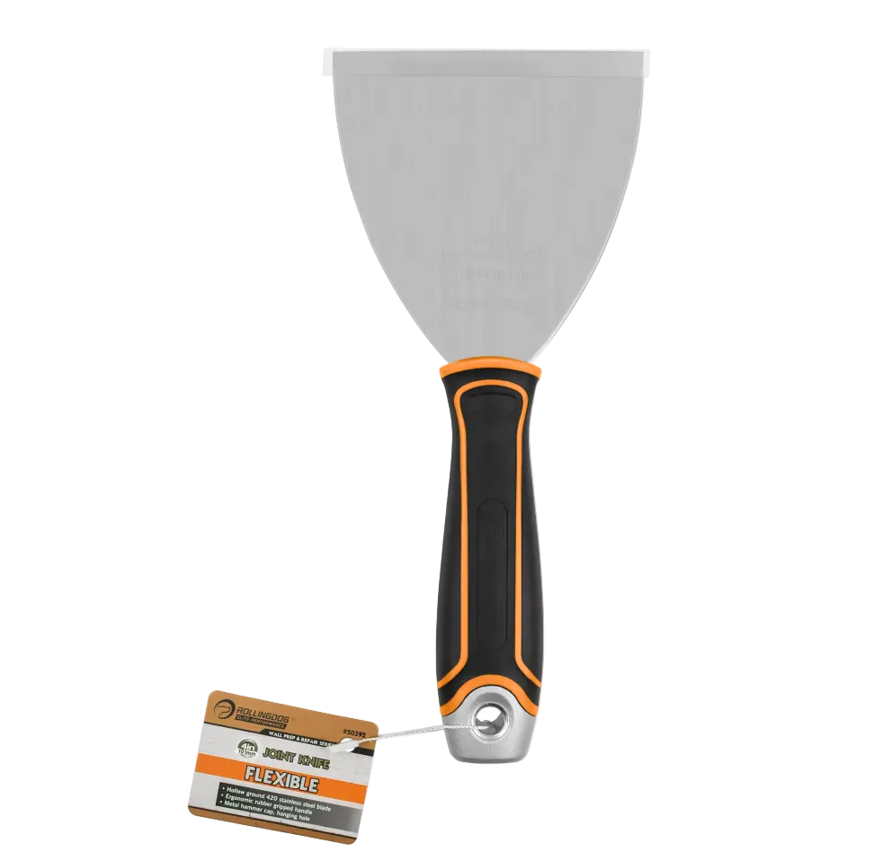 4" - 8" Flexible Joint Knives – Stainless Steel Drywall Taping & Scraping Tools with Ergonomic Grip