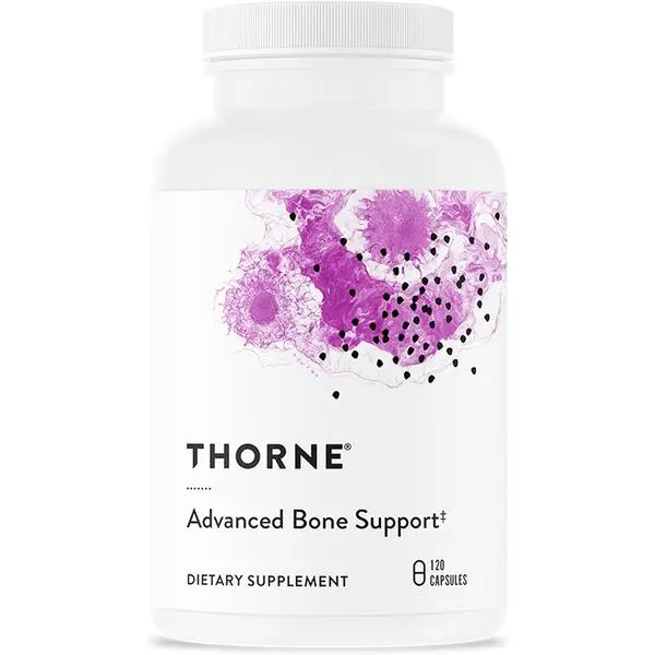 THORNE - Advanced Bone Support - Bone Health Supplement for Women & Men with Calcium, Magnesium, Vitamin D, B Vitamins, Folate & Boron* - Gluten, Dairy & Soy-Free - 120 Capsules