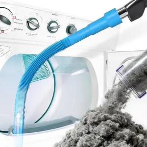 Dryer Vent Cleaner Kit – Lint Remover Vacuum Attachment Brush with Flexible Hose for Deep Duct Cleaning & Lint Removal