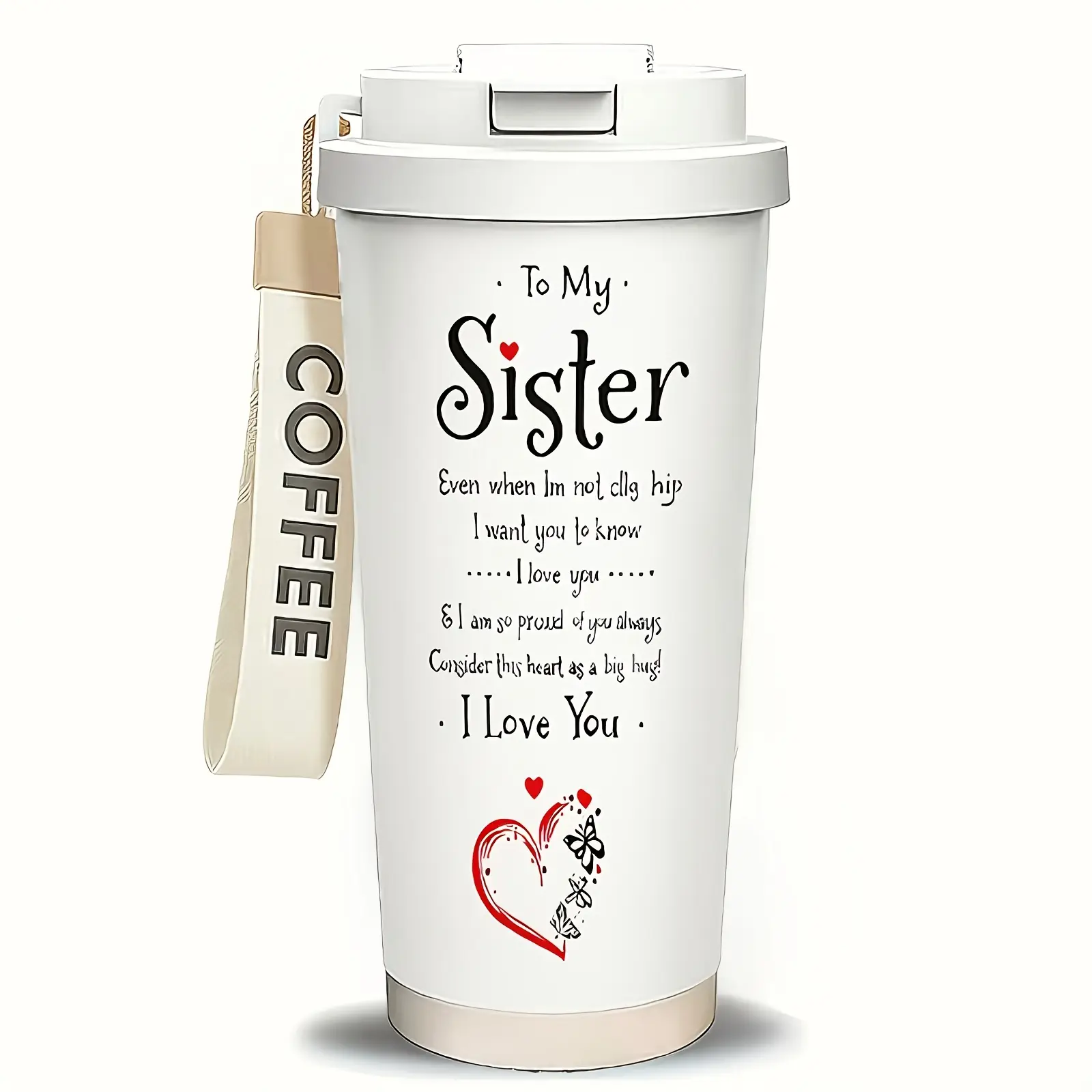 20 oz (530ml) Stainless Steel Tumbler Cup - Double-Layer Insulated Portable Vacuum Flask with Leak-Proof Lid, Travel Mug for Hot/Cold Drinks, Ideal for Outdoor Travel, Valentine's Day Gift, Reusable Tumbler