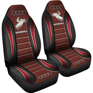 Snowmobile Heart Car Seat Covers