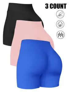 Women's Seamless Butt Lifting Fitness Shorts, 1 Pack Invisible Elastic Tight Sports Pants, Breathable High Stretch Outdoor Indoor Cycling Pants