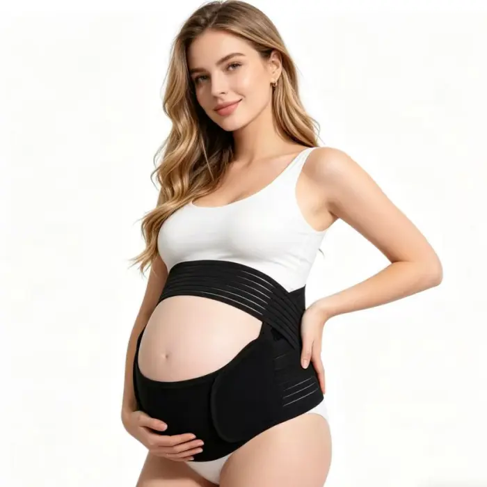 Women's Stretchable Maternity Belly Band 2026 - Discreet Abdominal Binder, Comfortable All-Day Waist Pain Relief, Hook-and-Loop Support for Lower Back & Pelvis
