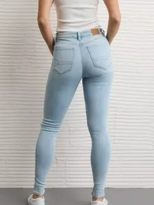 Women's Super High-Waisted Skinny Jeggings - Soft, Comfortable & Lightweight Stretch Cotton Denim, Slim Fit Basic Bottoms