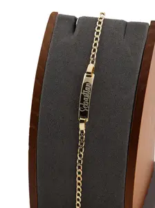 Customizable 6-Inch Gold-Filled Cuban-Style Baby Bracelet, New Fashion Accessory - Please Note or Message Your Desired Name