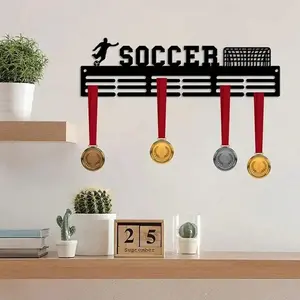 1 piece metal wall decoration, Wall Art, football medal hanger, soccer player medal hanger, football sports display medal, Hanging