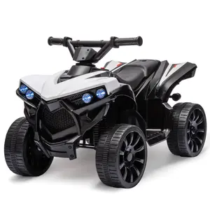 GARVEE 6V Ride-On Quad Car with LED Lights, Music, Foot Pedal & Durable Wheels - Battery Powered Electric 4 Wheeler for Toddlers and Young Riders, Kids, Fun, Music Player