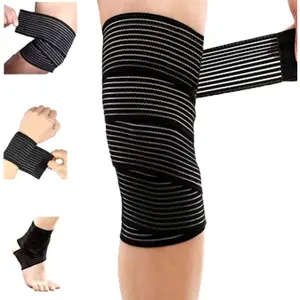 Compression Knee Joint Tape Gym Elastic Band Sports Elbow Brace Wrap Cross Training Protective Breathable Arthritis Support Strap Knee Supporter Sports Knee Sleeve