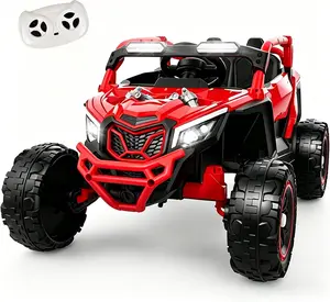 24V 2-Seater Electric UTV Ride-On Toy for Big Kids (Ages 3-6) - Boy Gifts, Parent Remote Control, 4-Wheel Suspension, 5MPH Max, Slow Start, 2X200W Motors, Bluetooth, Music, LED Lights, Red