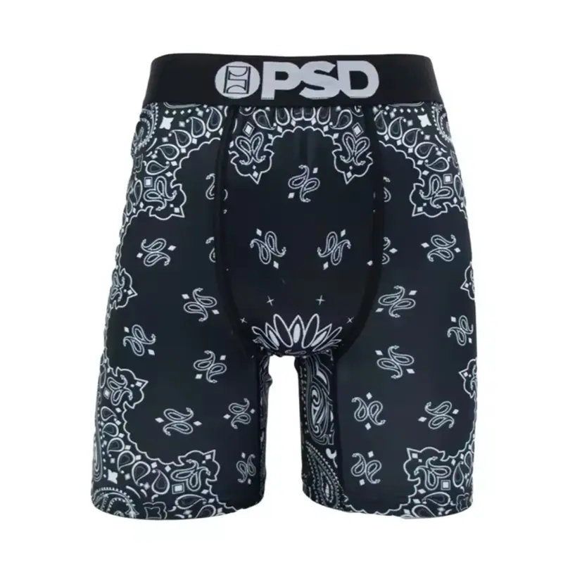 PSD Boxers for Men - Monopoly Pattern Briefs with Bill Design, PSD Branding, and Color P87 - Menswear Aesthetic