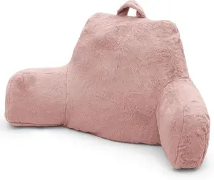 Backrest with Arms - Adult Reading Pillow , Ultra-Comfy Removable Microplush Cover, Unmatched Support Bed Rest Sit Up Pillow reading pillow