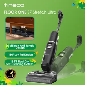 [New arrival] Tineco Floor ONE S7 Stretch Ultra Cordless Wet Dry Vacuum Cleaner, 180°Lay-Flat Anti-Tangle Design, 50 Minutes Runtime, 185℉ Flashdry Self-Cleaning, Dual-Sided Edge Cleaning Floor Cleaner